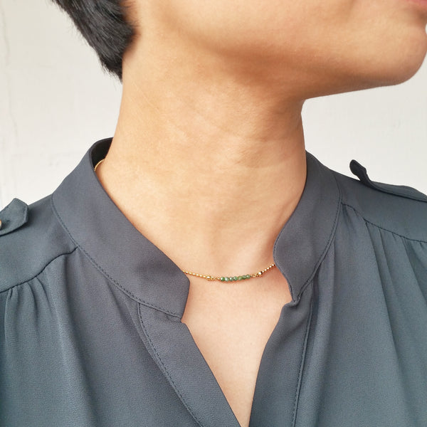 Dainty Emerald Necklace