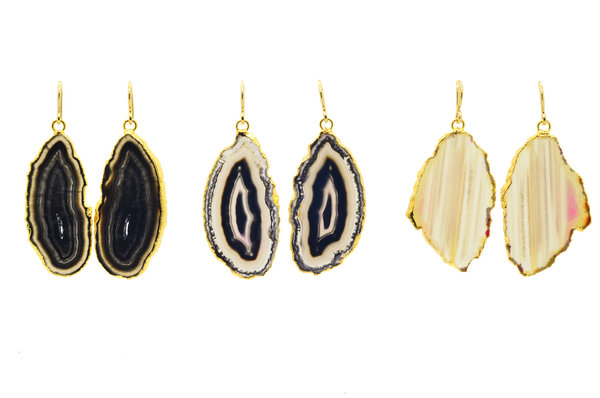Agate Slice Earrings