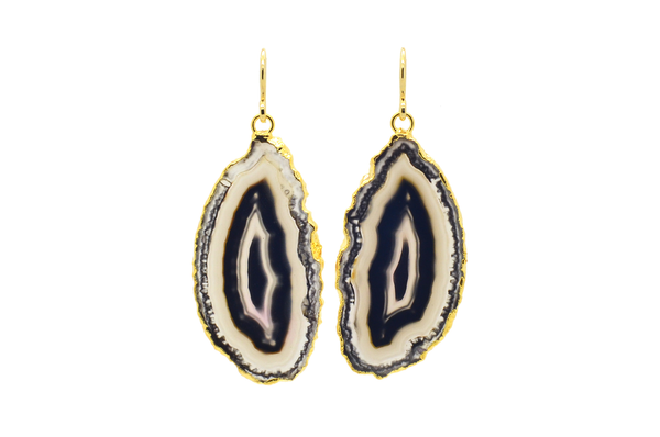 Agate Slice Earrings