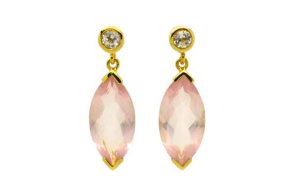 Barbara Rose Quartz Earrings