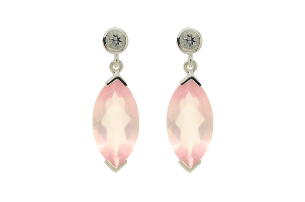 Barbara Rose Quartz Earrings