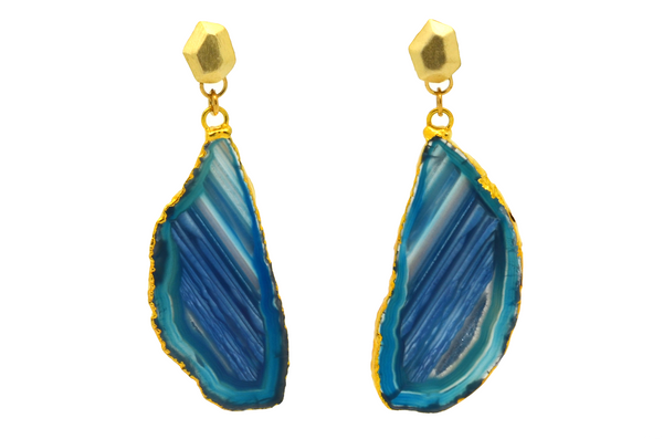 Irene Blue Agate Earrings