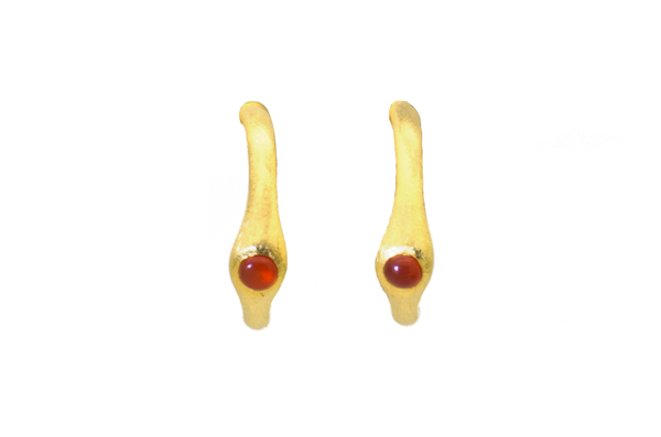 Carnelian Hoop Earrings