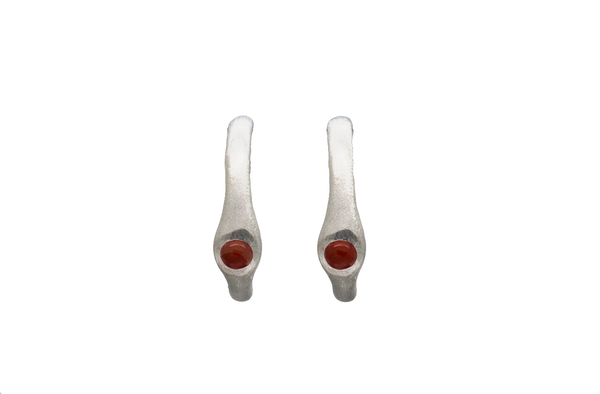 Carnelian Hoop Earrings