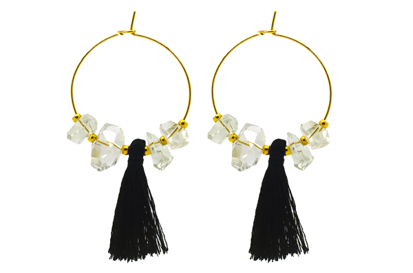 Chloe Quartz Tassel Earrings