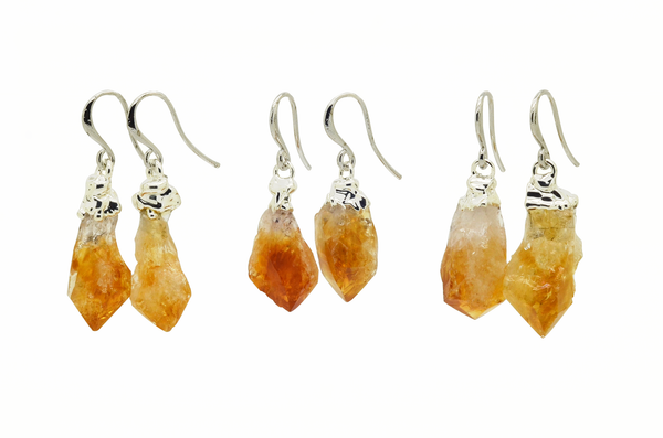 Citrine Point Earrings
