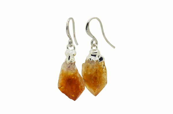 Citrine Point Earrings