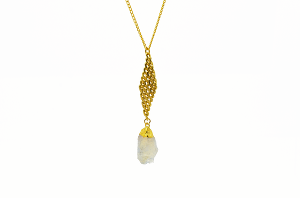 Nadia Cream Citrine Necklace