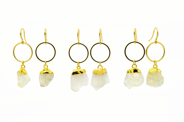 Cream Citrine Earrings