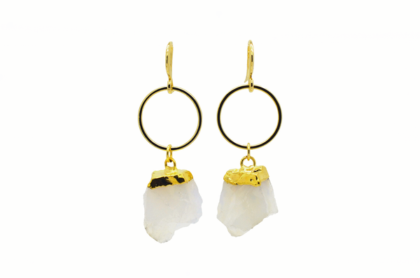 Cream Citrine Earrings