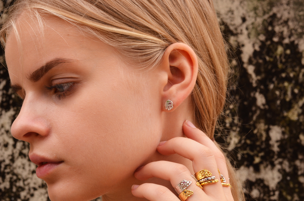 Jaclyn Sapphire Ear Studs