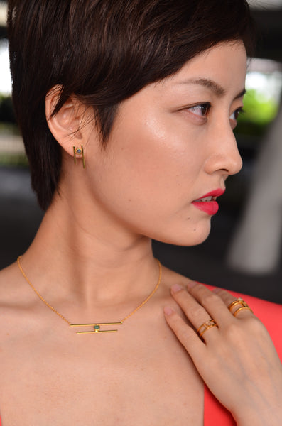 Iris Aqua Chalcedony Earring