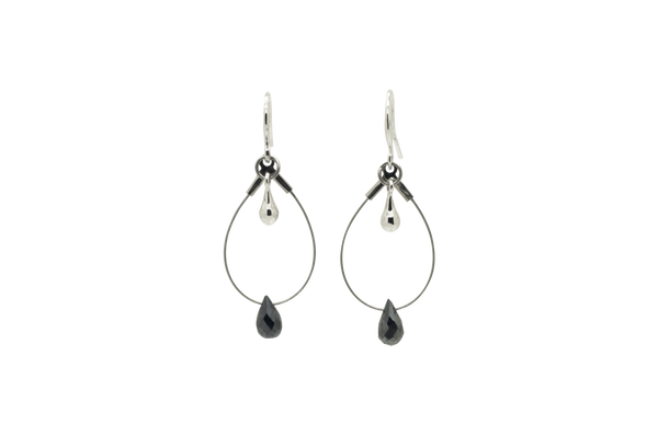 Black Spinel Earrings