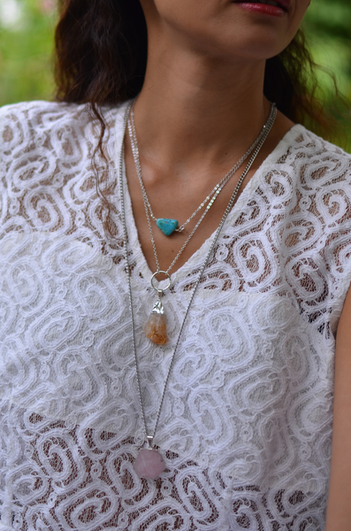 Natural Turquoise Nugget Necklace