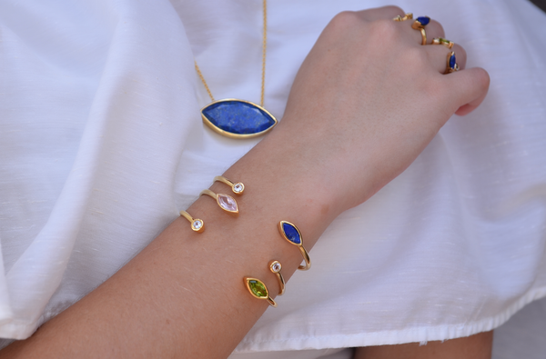 Edith Lapis Lazuli Cuff