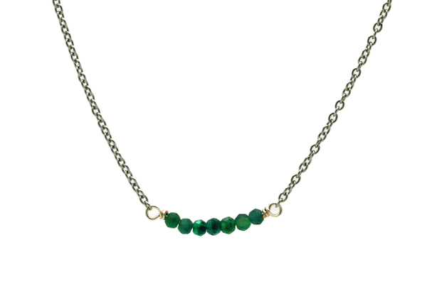 Dainty Emerald Necklace