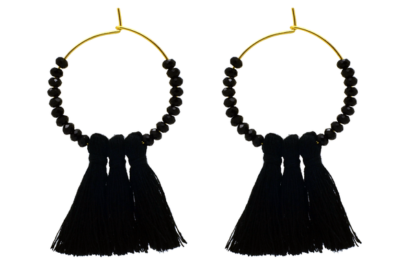 Daisy Agate Tassel Earrings