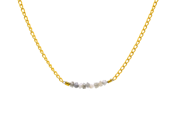 Dainty Raw Diamond Necklace