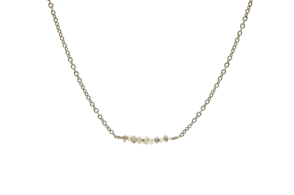 Dainty Raw Diamond Necklace