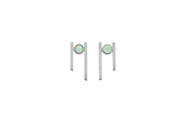 Iris Aqua Chalcedony Earring