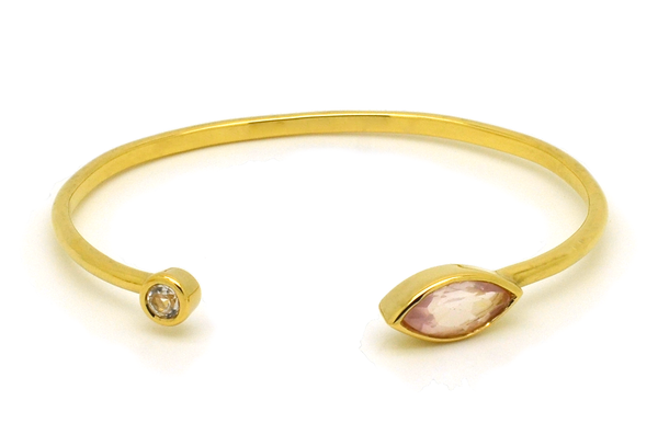Edith Rose Quartz Cuff
