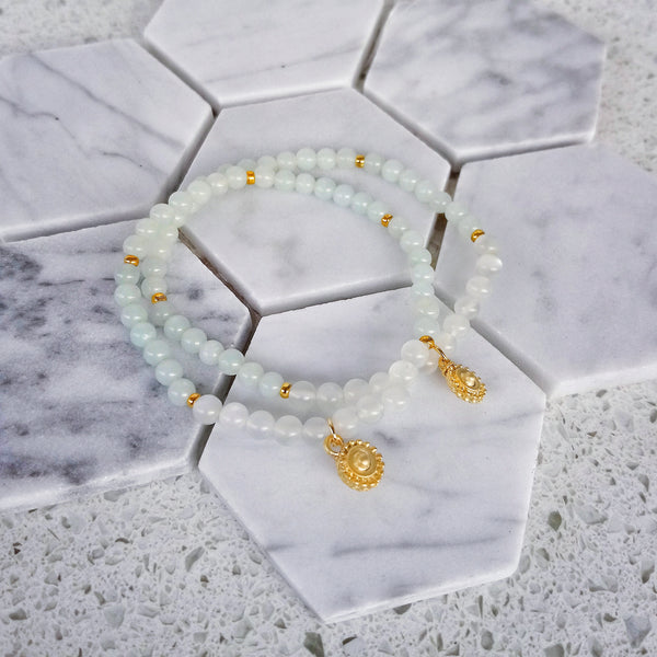 Amazonite and Moonstone Bracelet