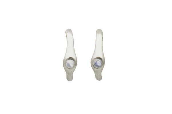 Moonstone Hoop Earrings