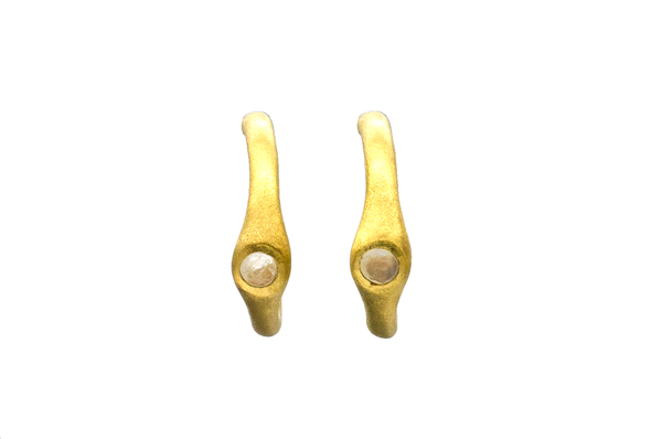 Moonstone Hoop Earrings
