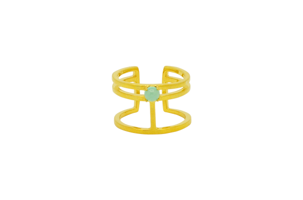 Dawn Aqua Chalcedony Ring