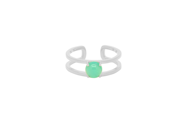 Eda Aqua Chalcedony Ring