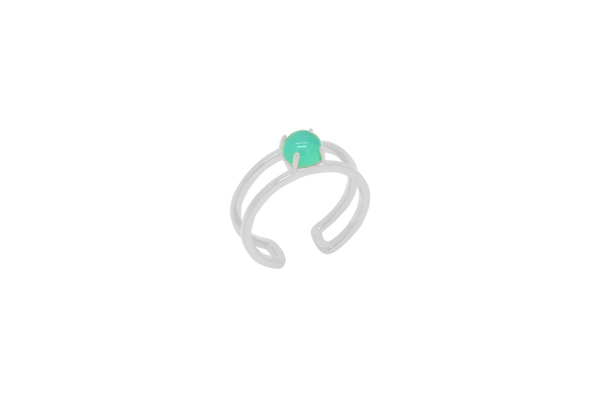 Eda Aqua Chalcedony Ring