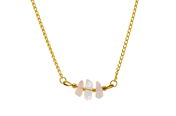Yvonne Rose Quartz Necklace